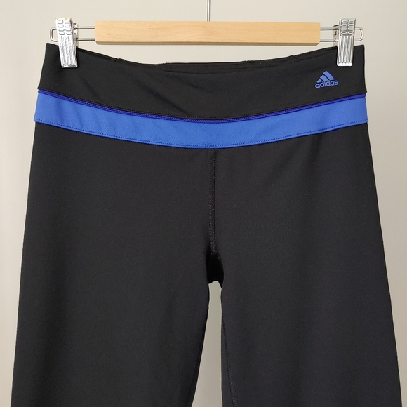 Adidas Crop Capri Pants Black Size Small Yoga Pants - Picture 3 of 9